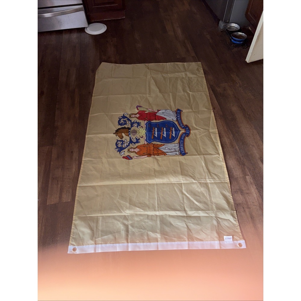 New Jersey State Flag 3x5ft NJ Garden State Official Seal Grommets Anley